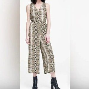 Banana Republic Snakeskin Jumpsuit with Tie Size 0